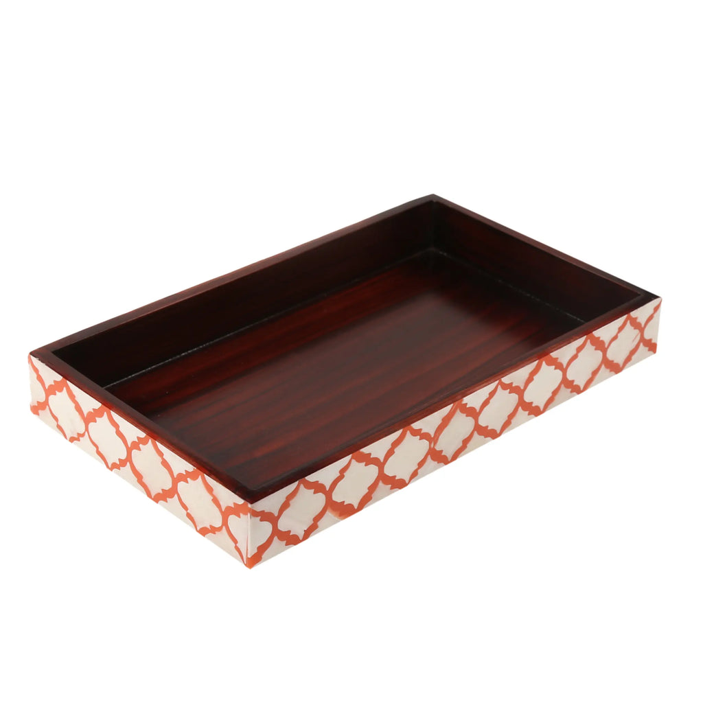 Moroccan Bone Inlay Vanity Decorative Bathroom Tray 10x6