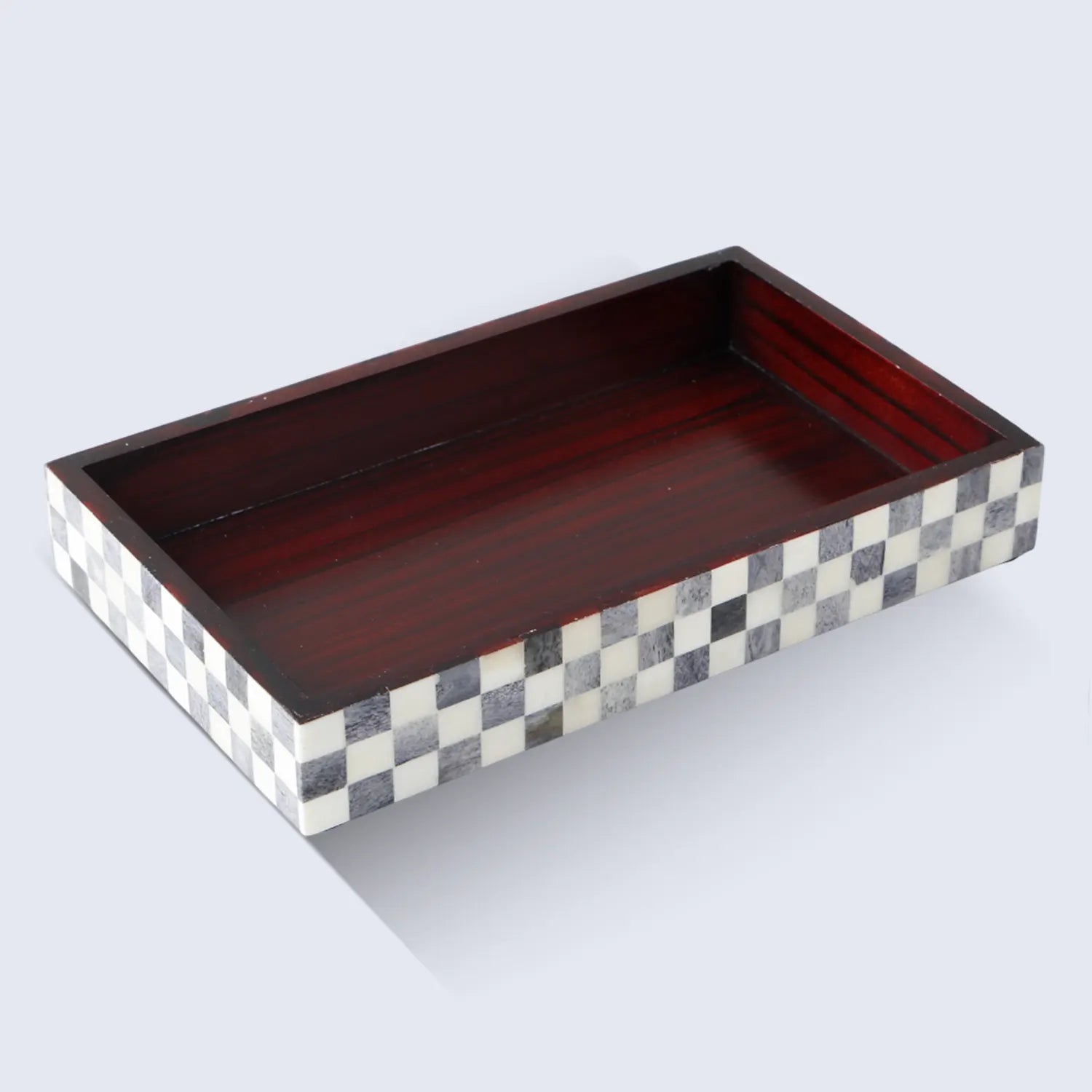 Parlour Checkered Black & White Bathroom Tray
