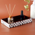 Parlour Checkered Black & White Bathroom Tray