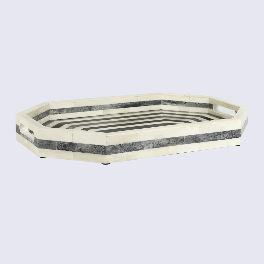 Athens Dromos Bone Inlay Decorative Tray
