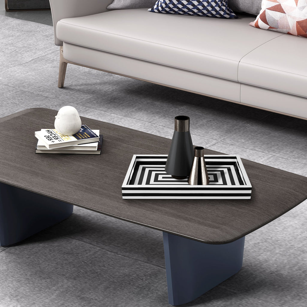 Concentric Black & White Inlay Tray