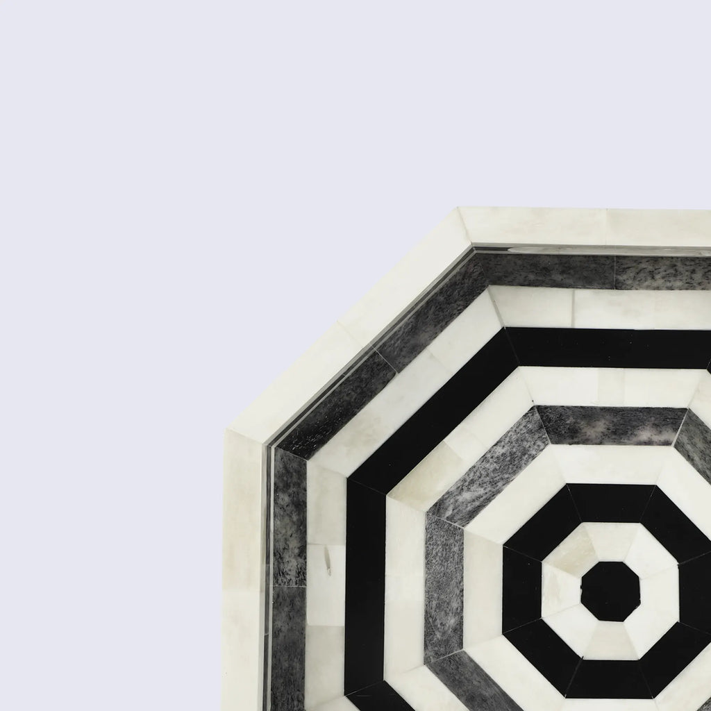 Athens Dionysis Bone Inlay Decorative Tray