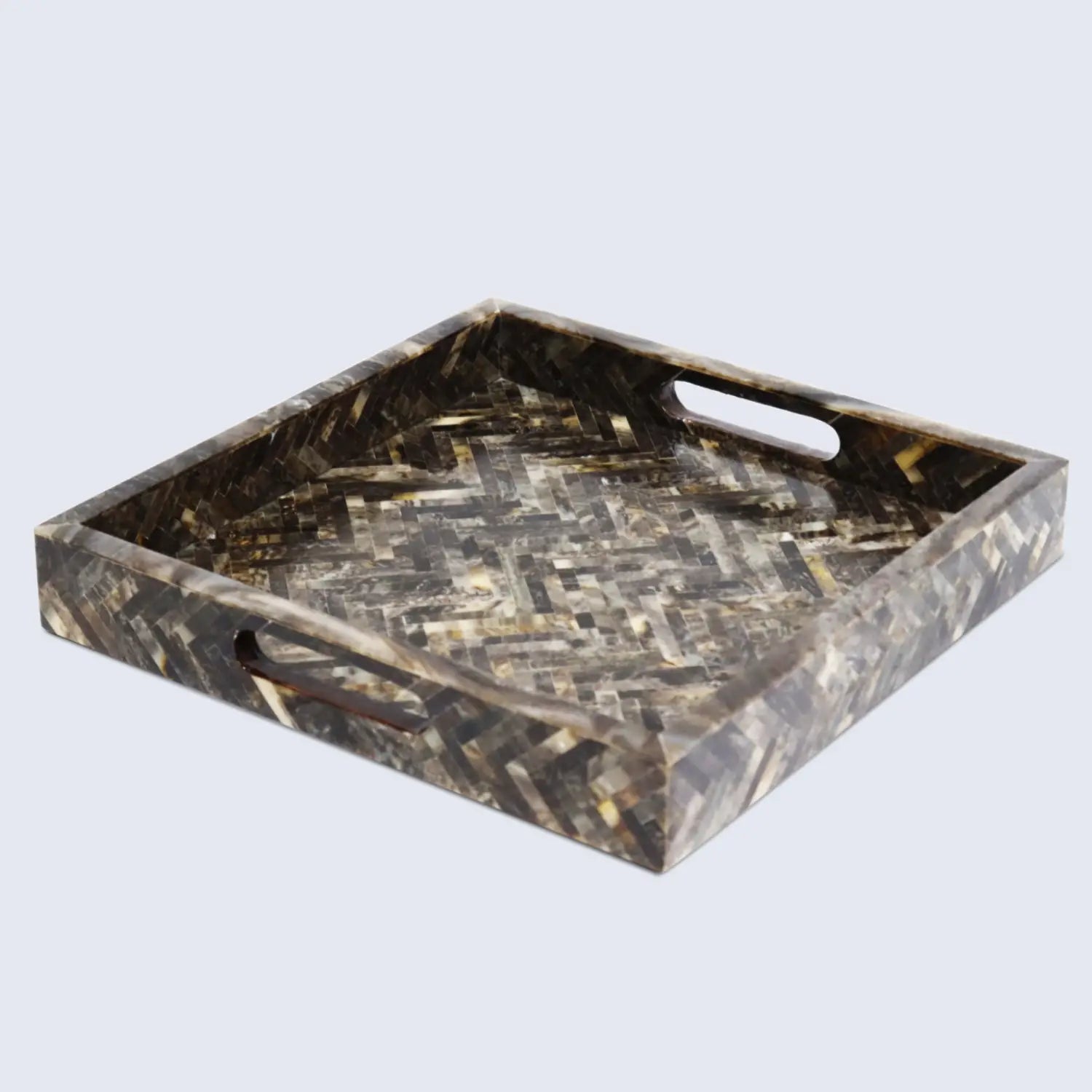 Discovery Fantazia Brown Inlay Decorative Tray