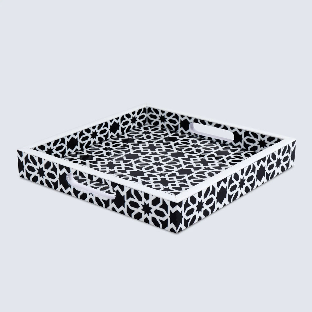 Decorative Tray 17"x11" 12"x12" Shiraz Ottoman Coffee Table