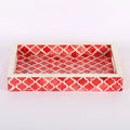 Moroccan Red Inlay Tray