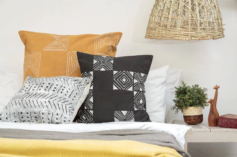 Matika Black Grid Pillow Cover