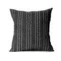 Tribal Cloth Dots Black Pillow Cover