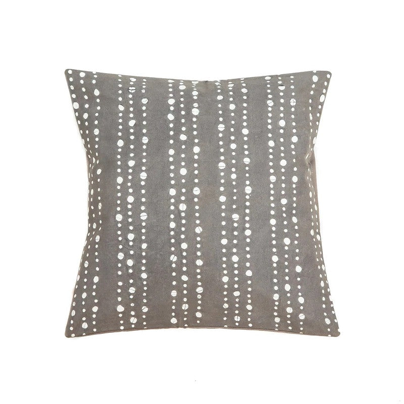 Tribal Cloth Lunar Dots Grey Pillow Cover