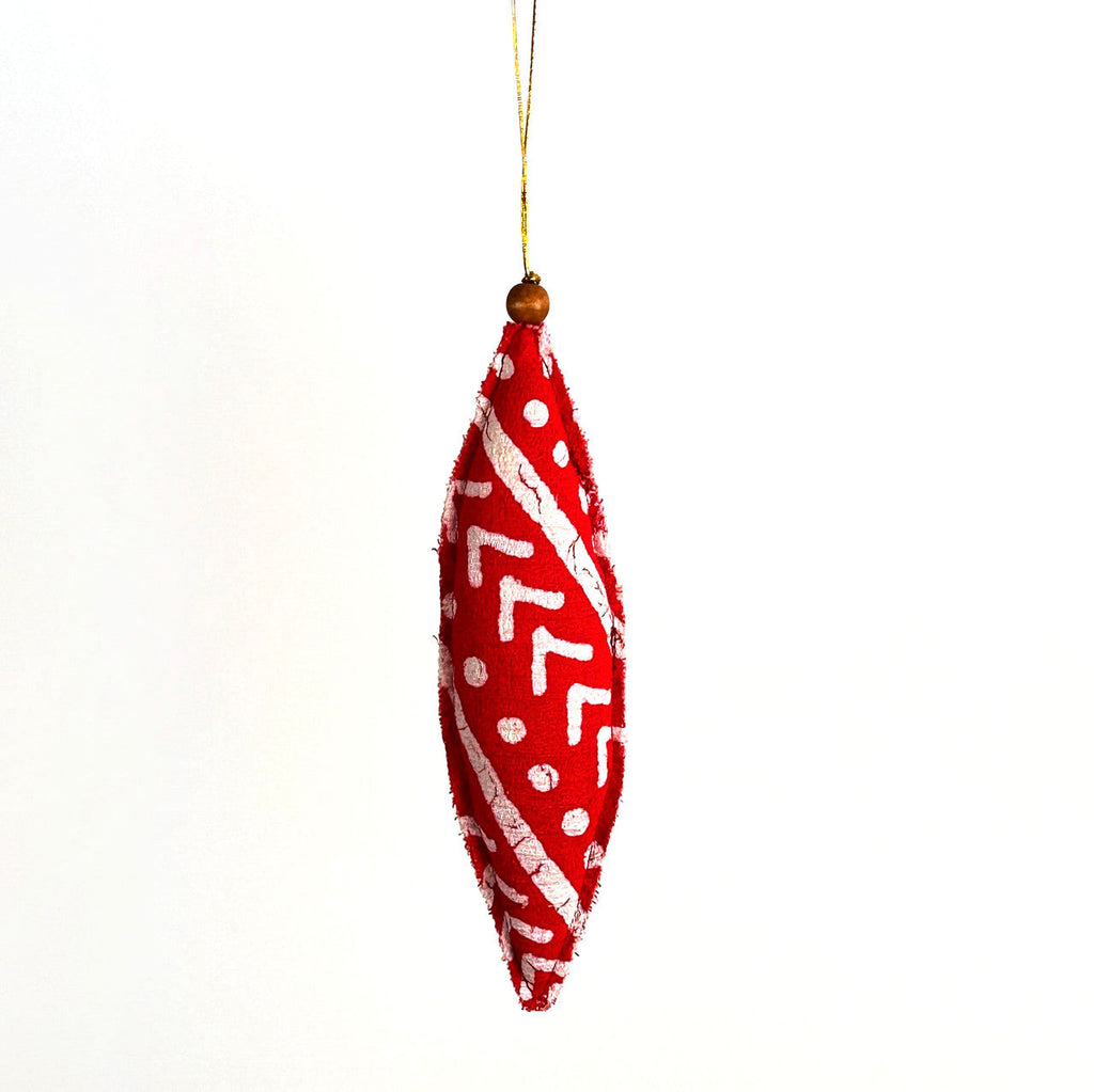 Red Finial Shaped Ornaments - Set of 4