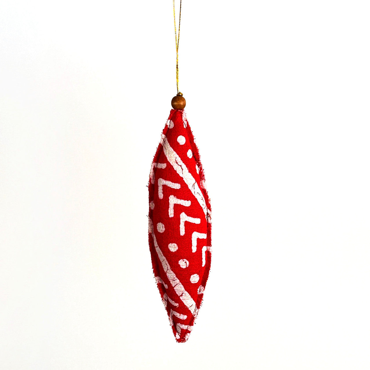 Red Finial Shaped Ornaments - Set of 4