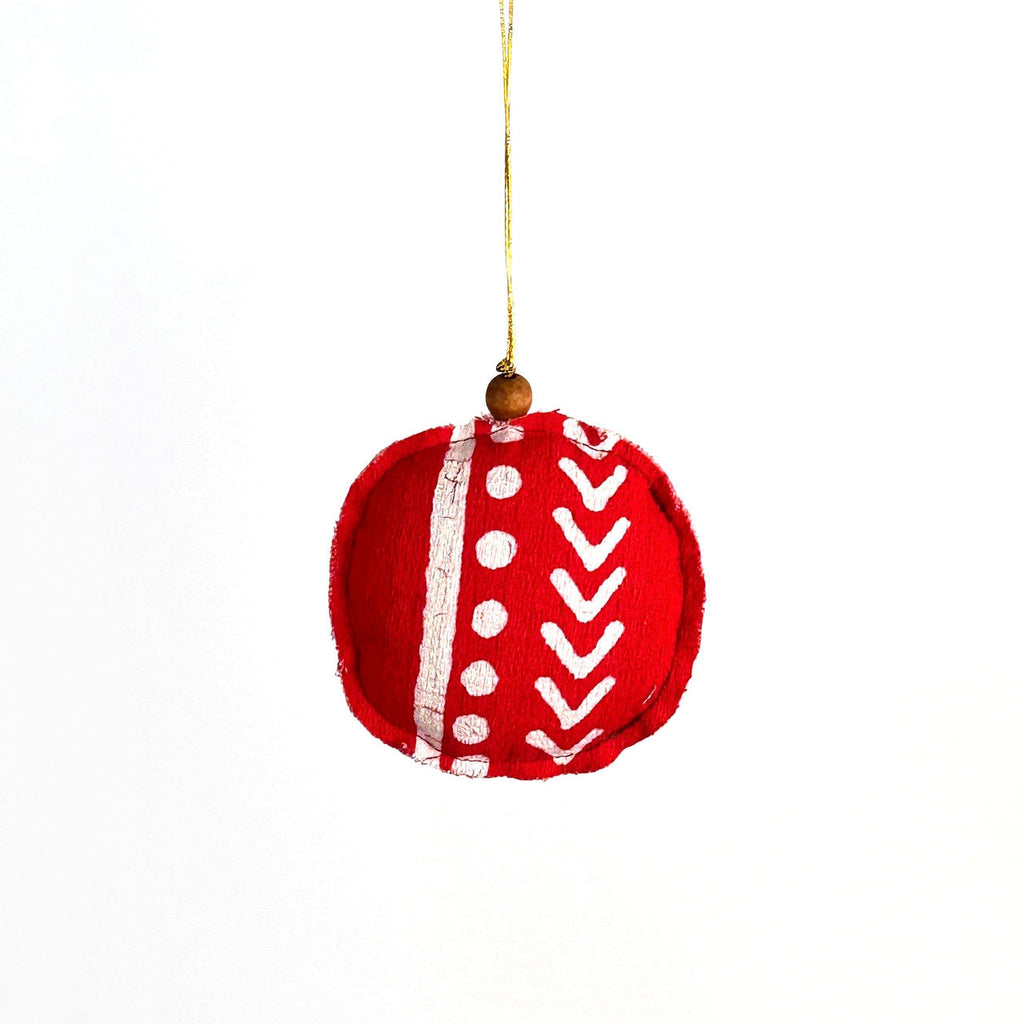 Red Finial Shaped Ornaments - Set of 4