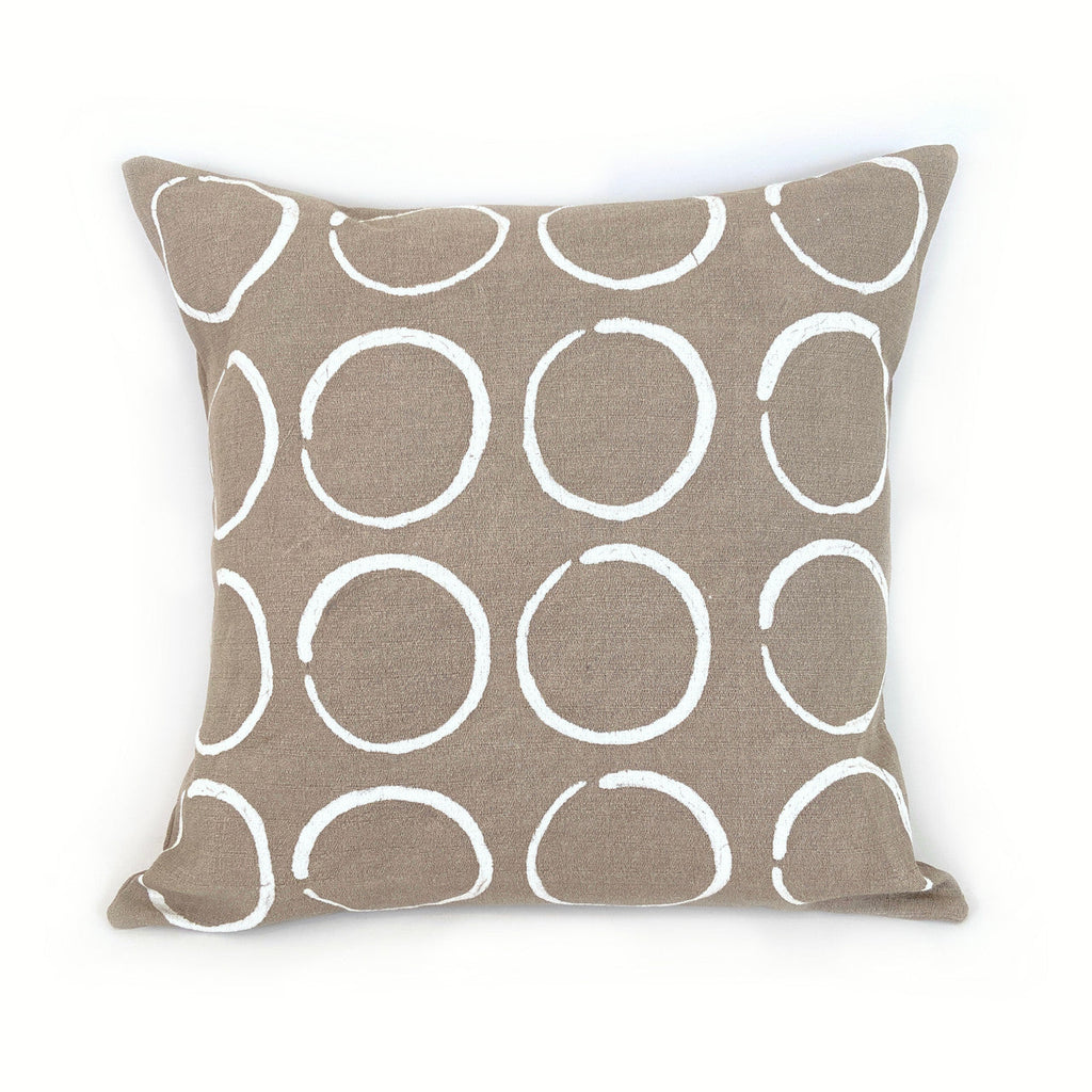 Sadza Circles Pillow - Savanna Beige Cover