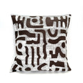 Brown + White Bogo Marks Pillow Cover