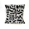 Black + White Bogo Marks Pillow Cover