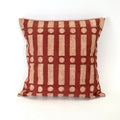 Terracotta Lines + Dots Pillow Cover