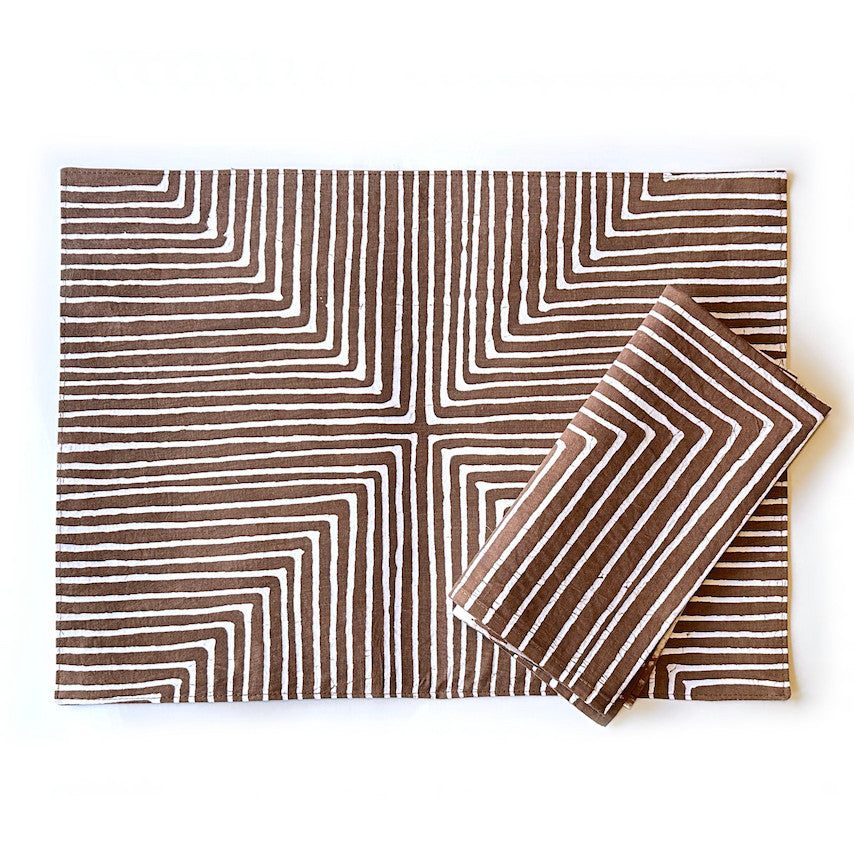 Brown Mitsetse Napkins - Set of 2
