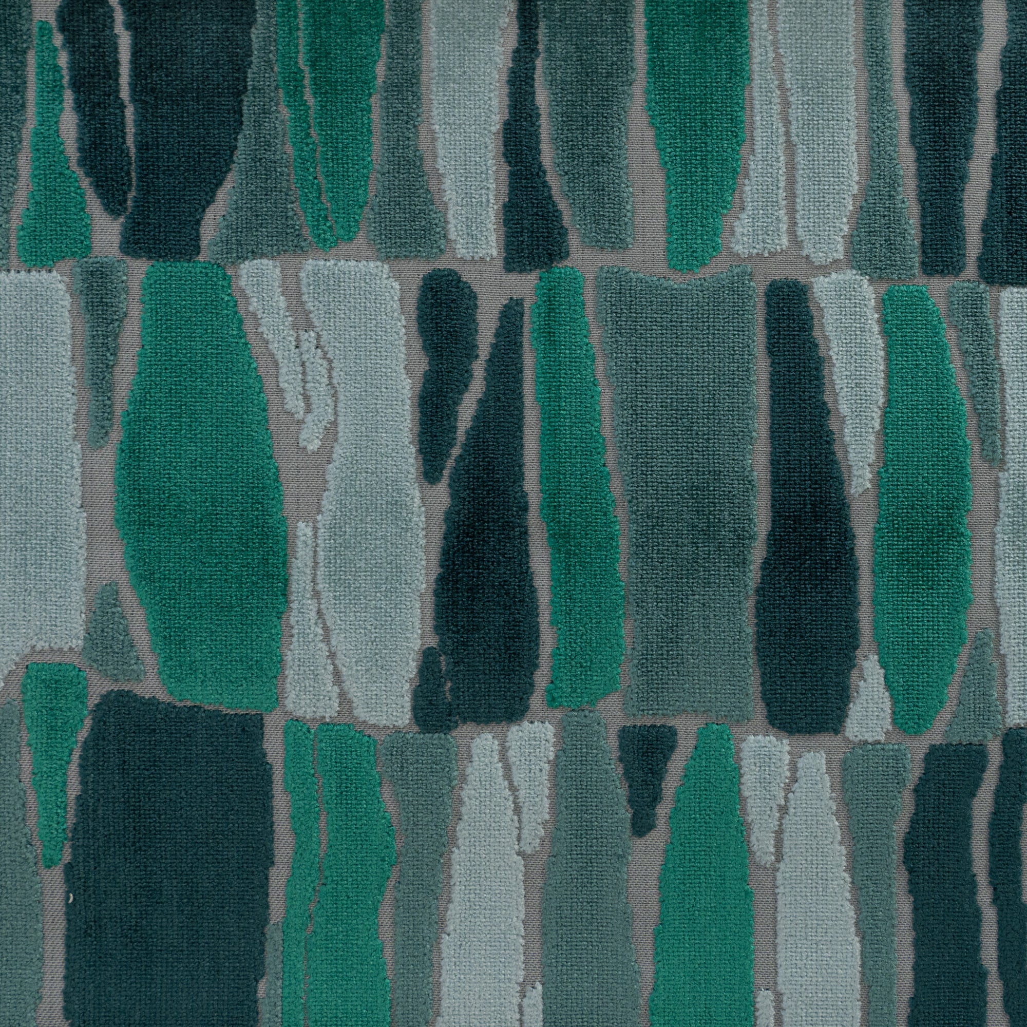 TWIGGY - GEOMETRIC PATTERN CUT VELVET UPHOLSTERY FABRIC BY THE YARD
