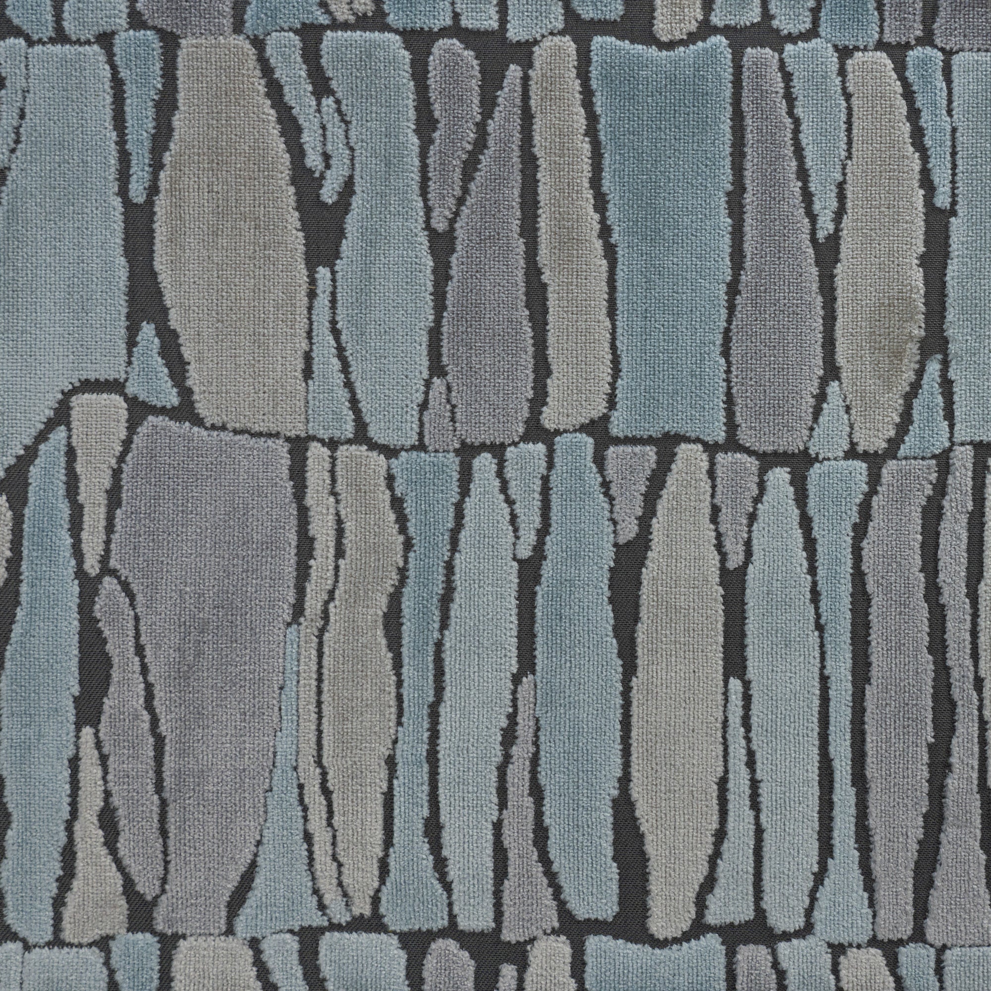 TWIGGY - GEOMETRIC PATTERN CUT VELVET UPHOLSTERY FABRIC BY THE YARD