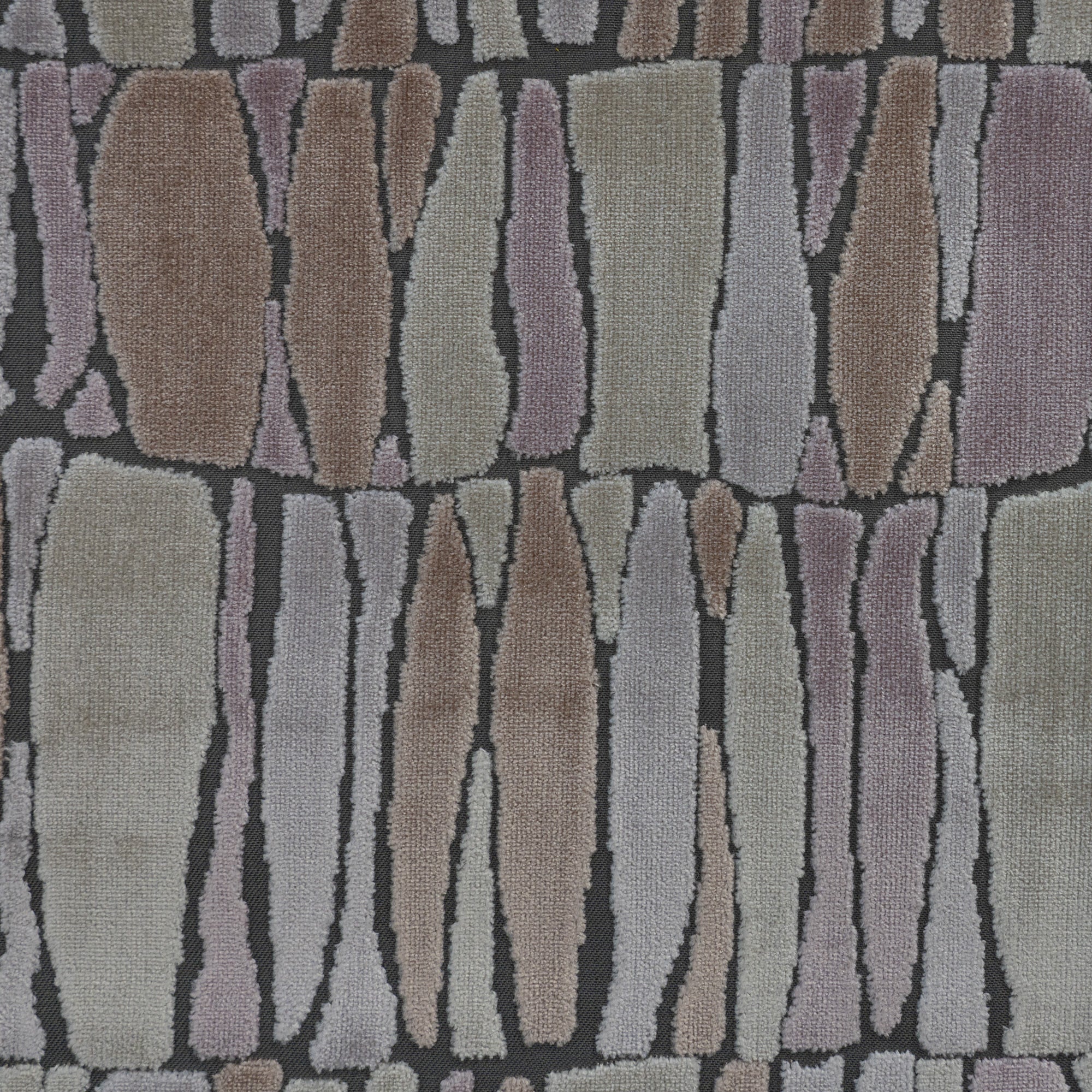 TWIGGY - GEOMETRIC PATTERN CUT VELVET UPHOLSTERY FABRIC BY THE YARD