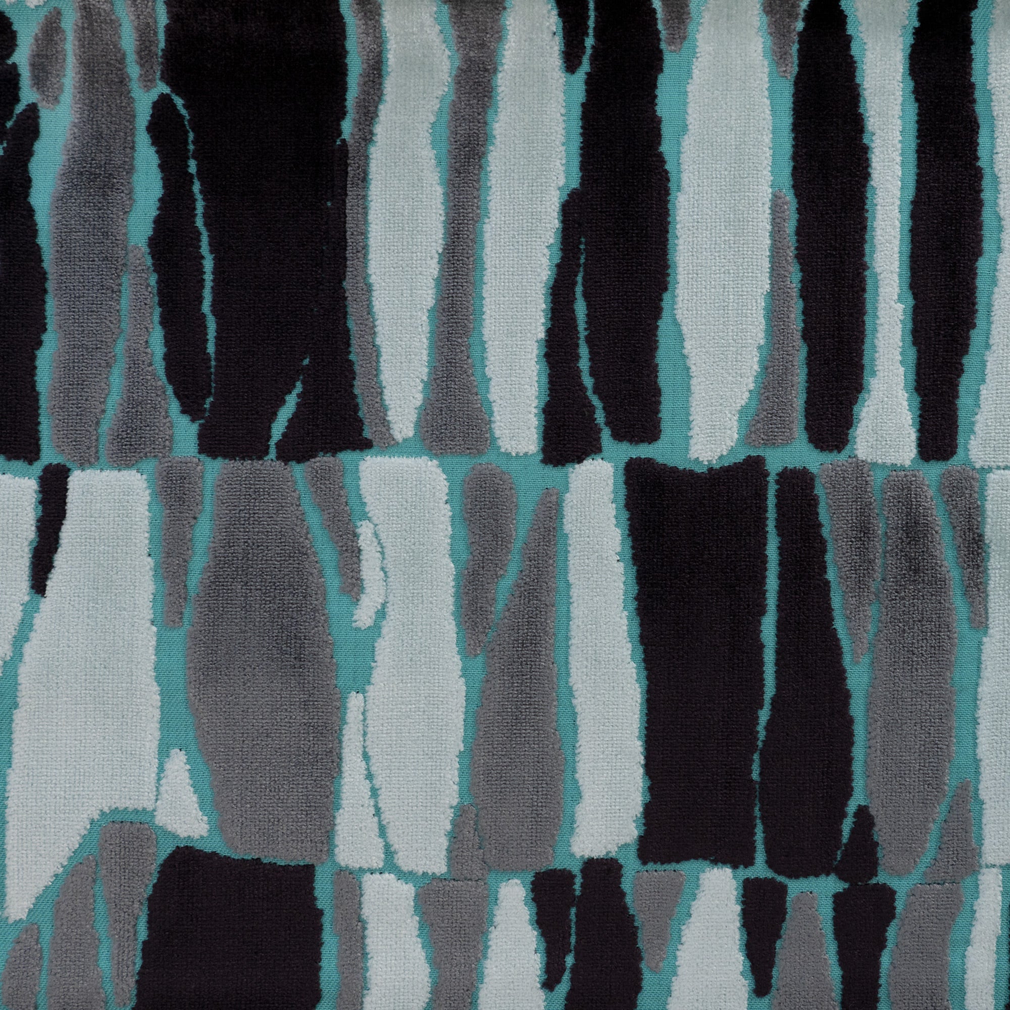 TWIGGY - GEOMETRIC PATTERN CUT VELVET UPHOLSTERY FABRIC BY THE YARD