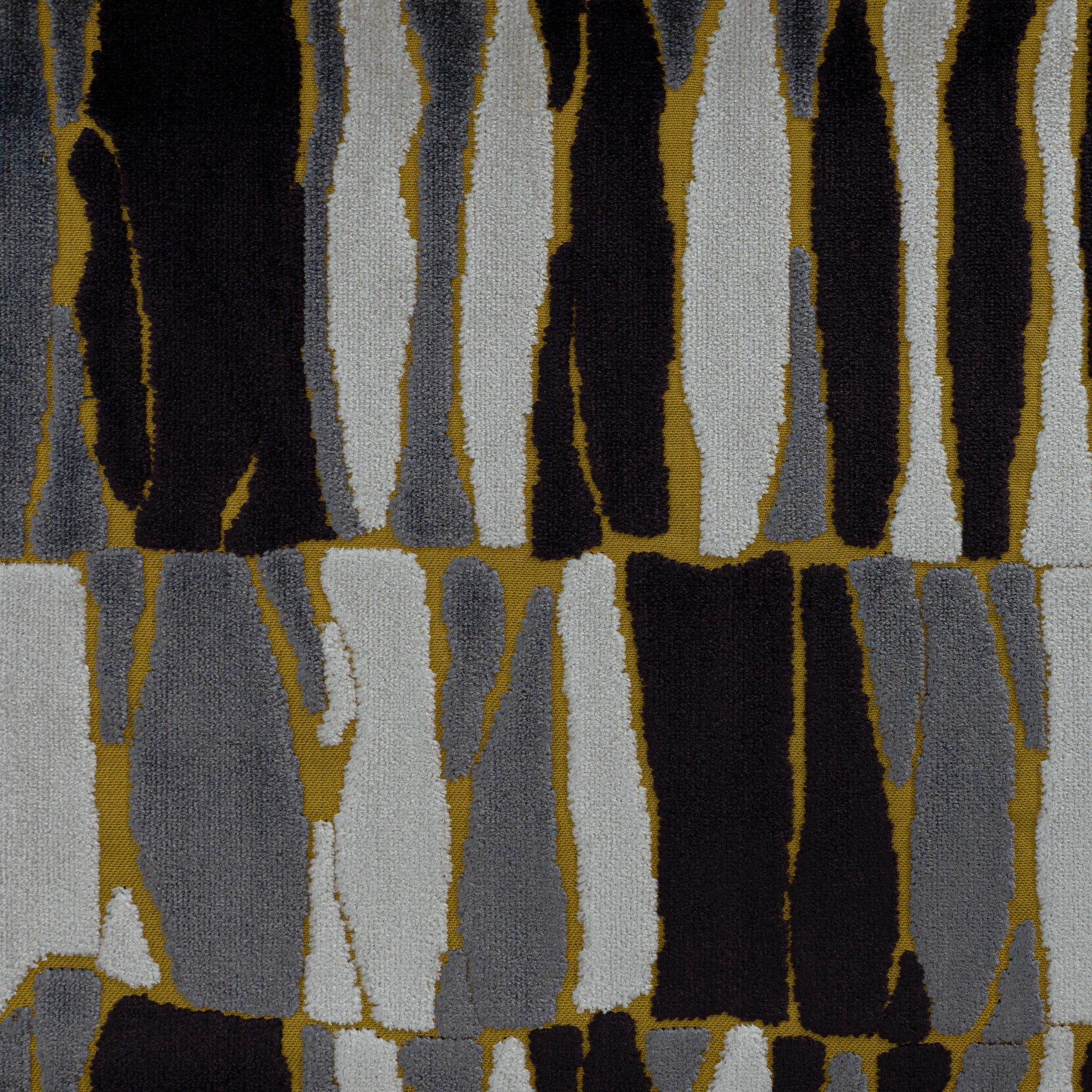 TWIGGY - GEOMETRIC PATTERN CUT VELVET UPHOLSTERY FABRIC BY THE YARD