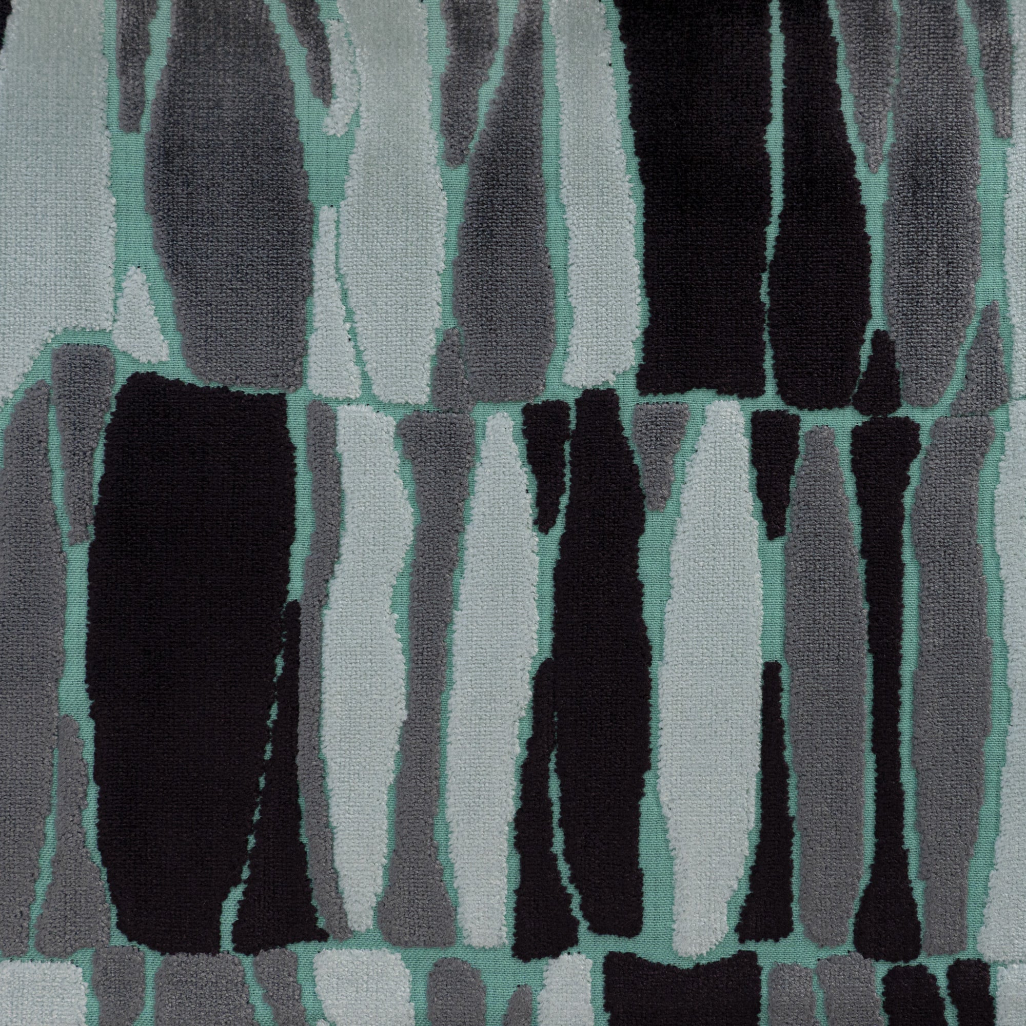 TWIGGY - GEOMETRIC PATTERN CUT VELVET UPHOLSTERY FABRIC BY THE YARD