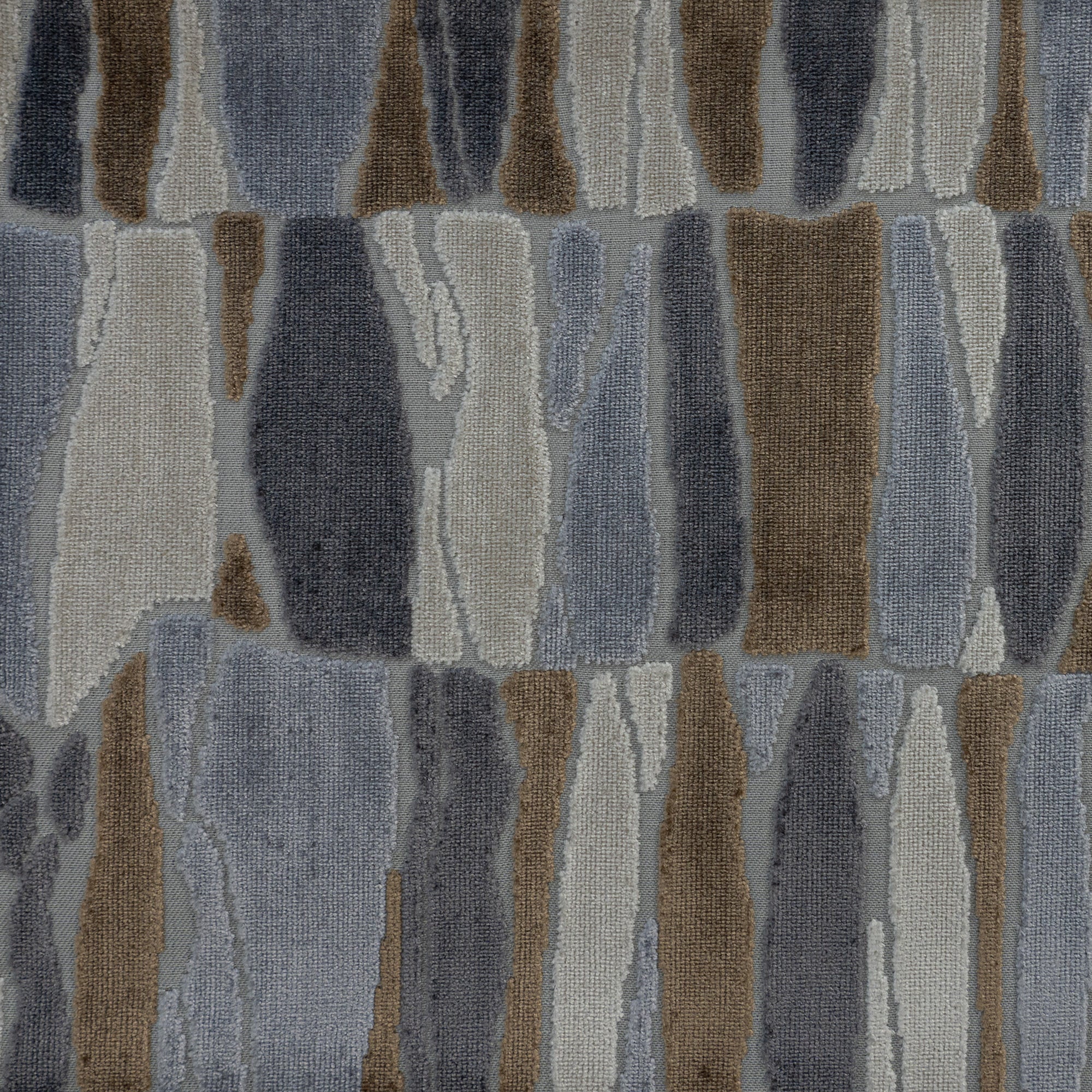 TWIGGY - GEOMETRIC PATTERN CUT VELVET UPHOLSTERY FABRIC BY THE YARD