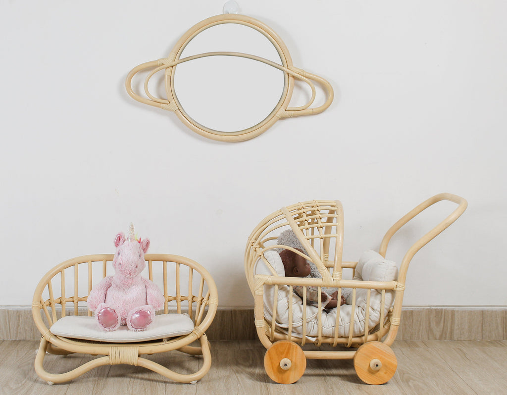 Petite Reverie Rattan Doll Couch