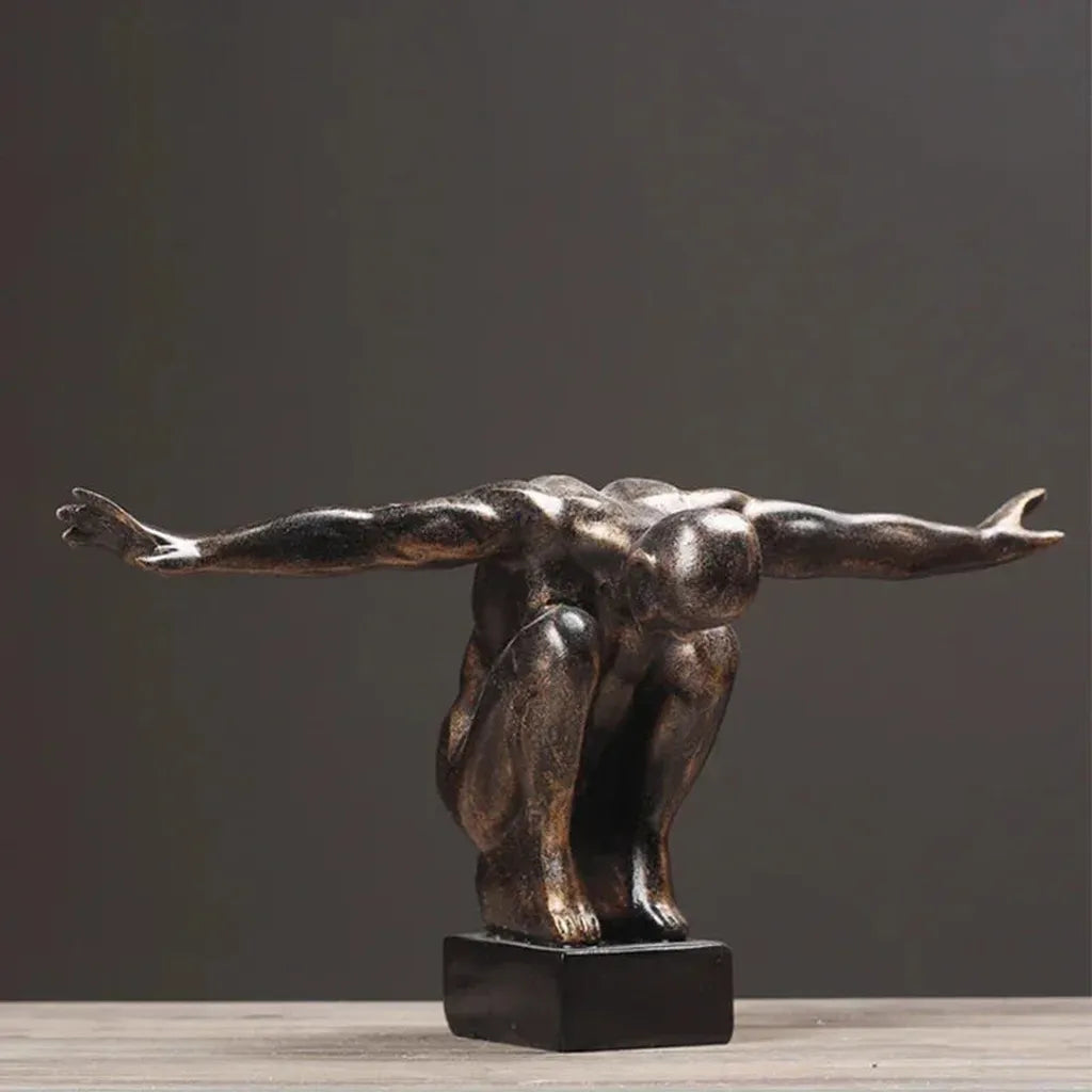 Thinker Statue Nordic Resin Art Sculpture