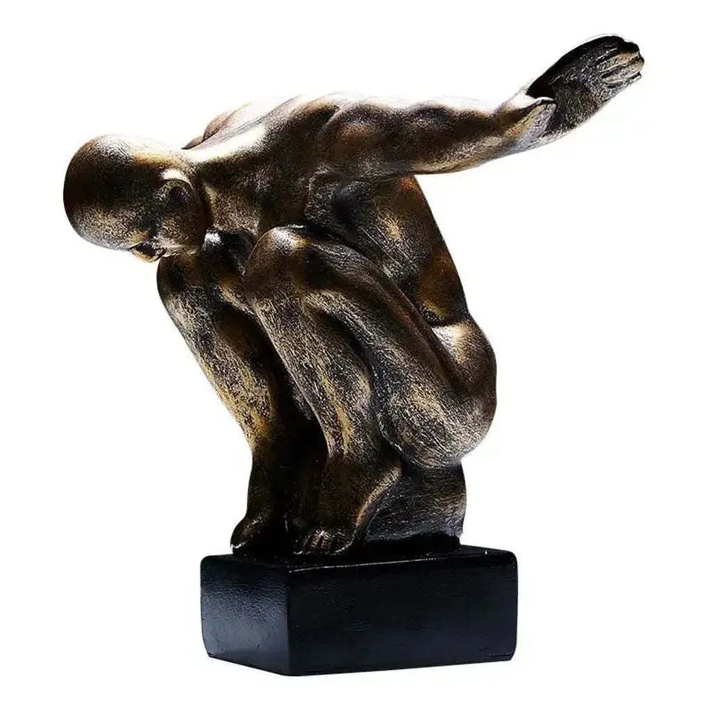 Thinker Statue Nordic Resin Art Sculpture