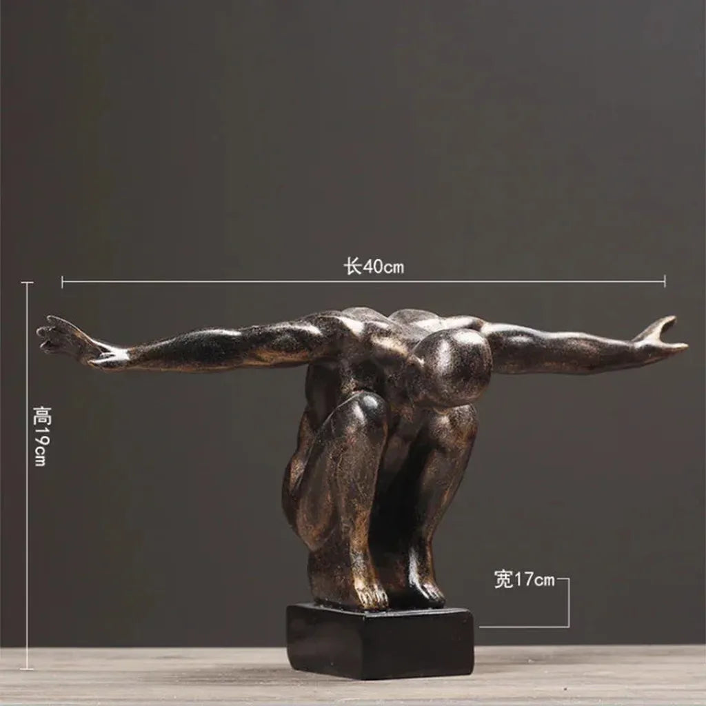 Thinker Statue Nordic Resin Art Sculpture