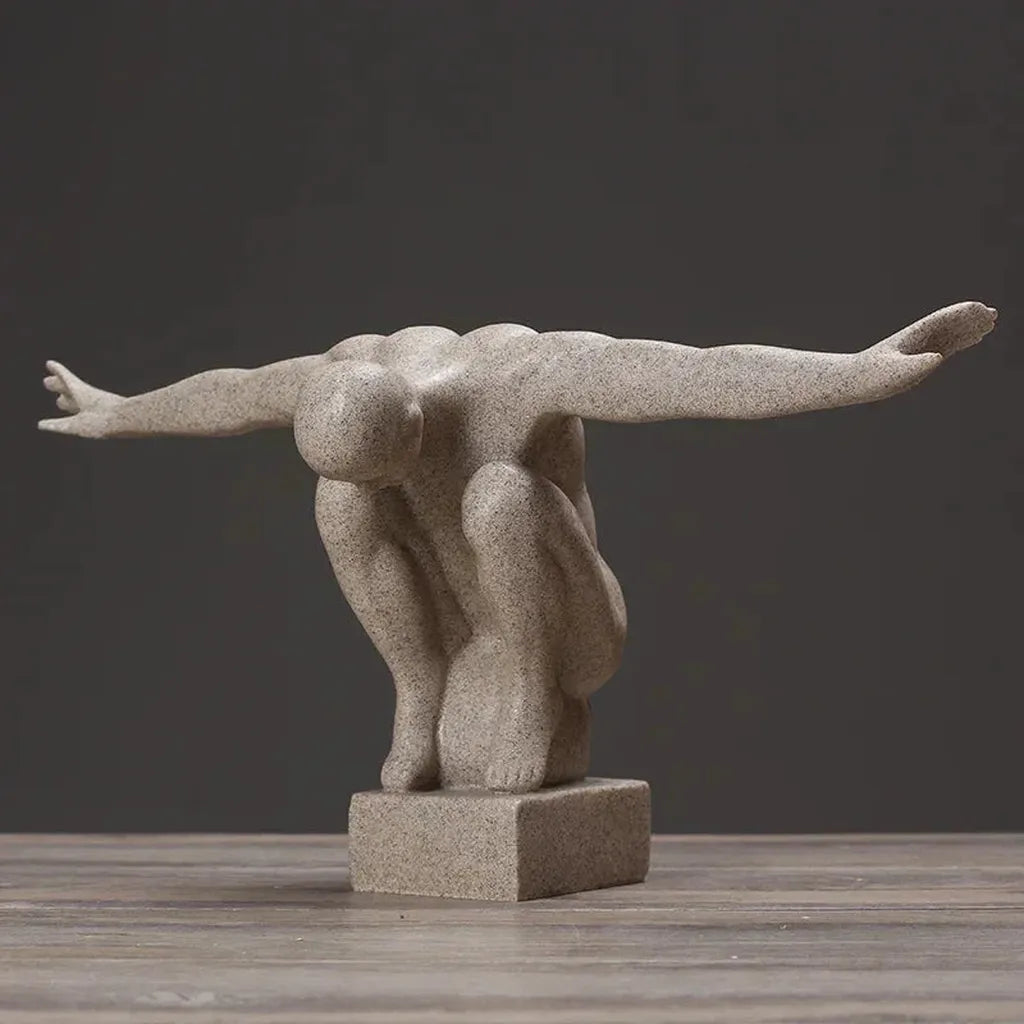 Thinker Statue Nordic Resin Art Sculpture