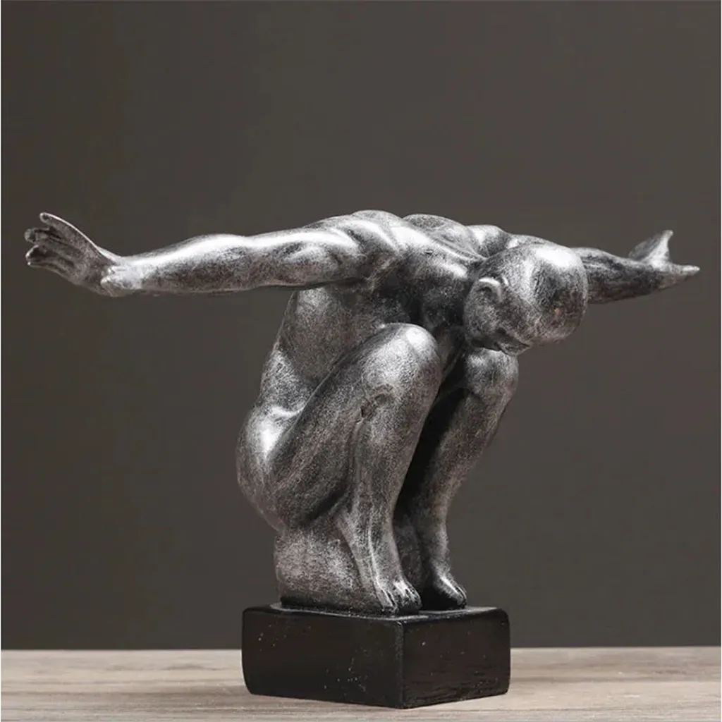 Thinker Statue Nordic Resin Art Sculpture