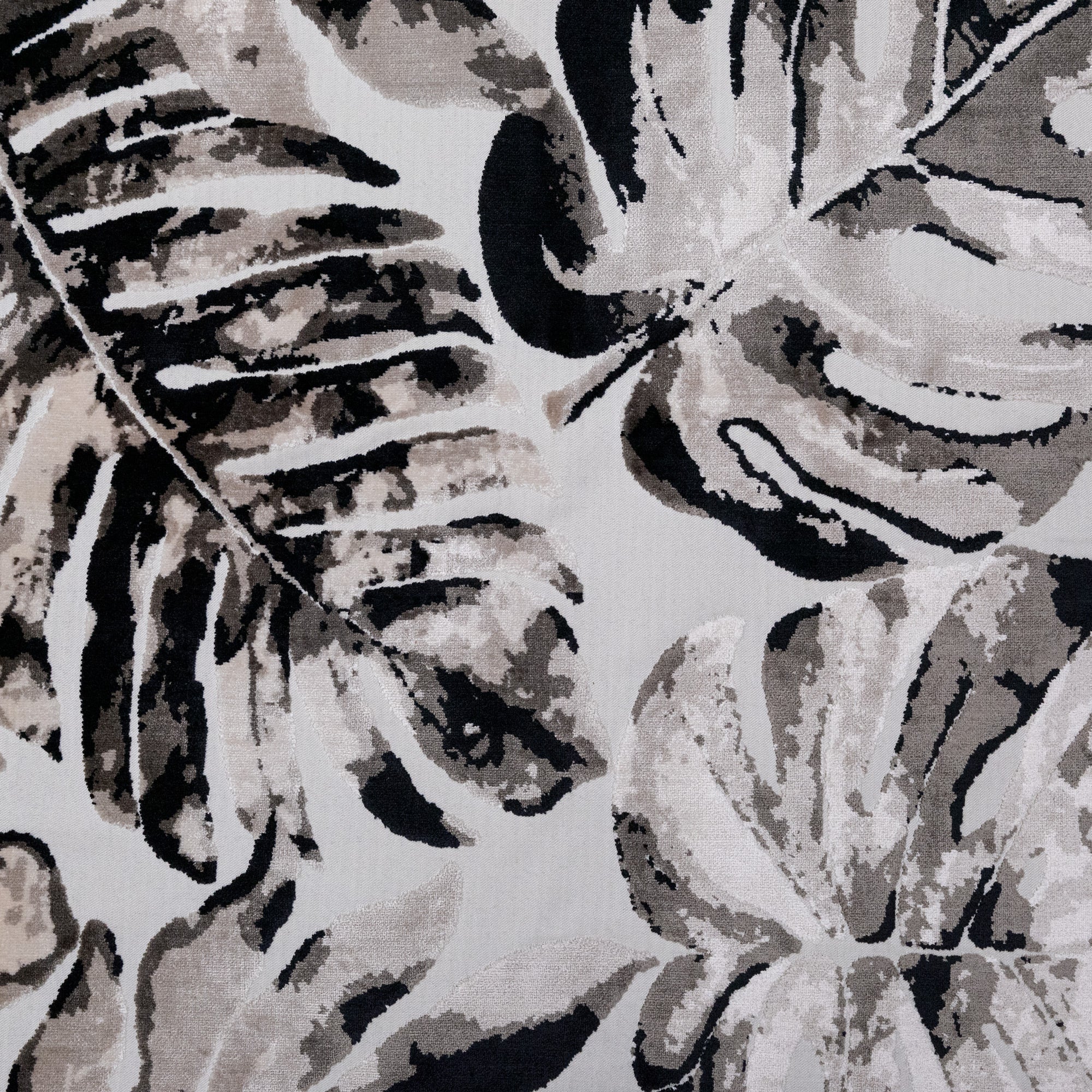 TIKA - MODERN TROPICAL PATTERN CUT VELVET UPHOLSTERY FABRIC BY THE YARD