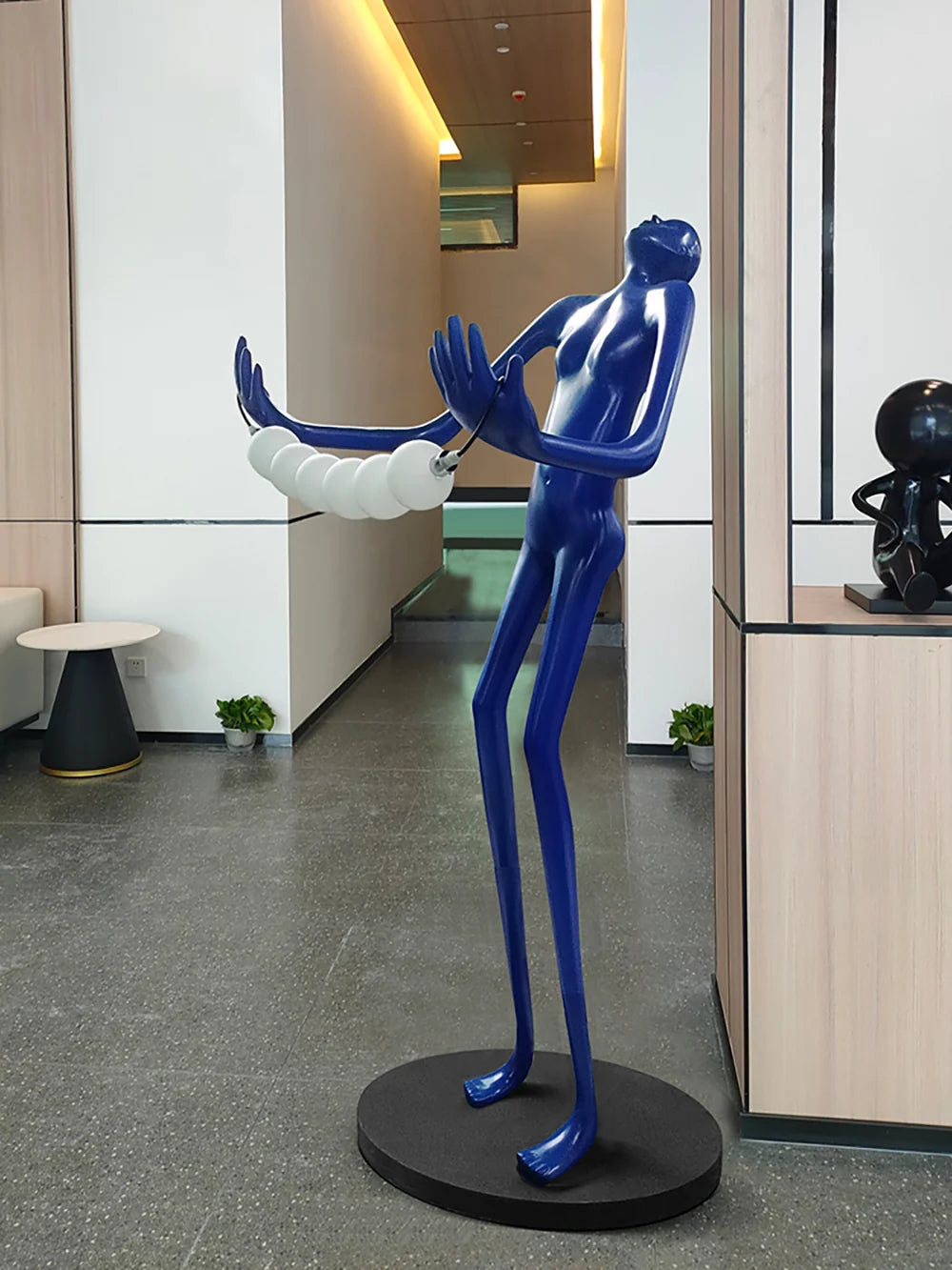 Tilt Head Human Sculpture Floor Lamp