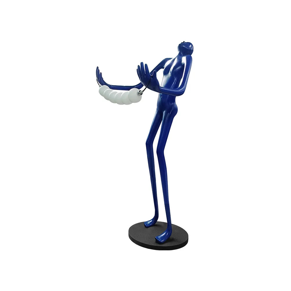 Tilt Head Human Sculpture Floor Lamp