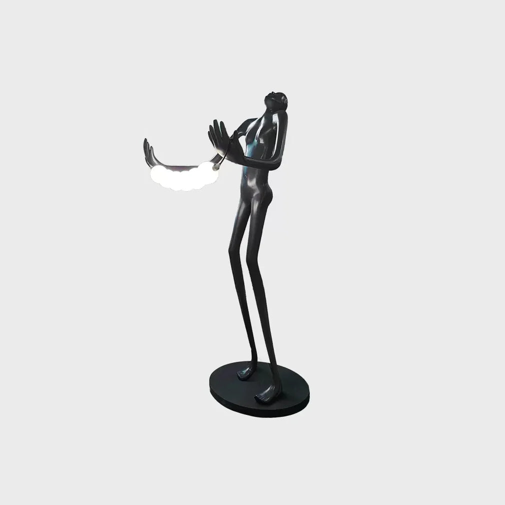 Tilt Head Human Sculpture Floor Lamp