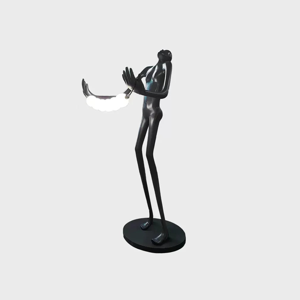 Tilt Head Human Sculpture Floor Lamp