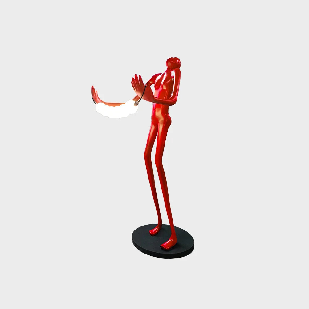 Tilt Head Human Sculpture Floor Lamp