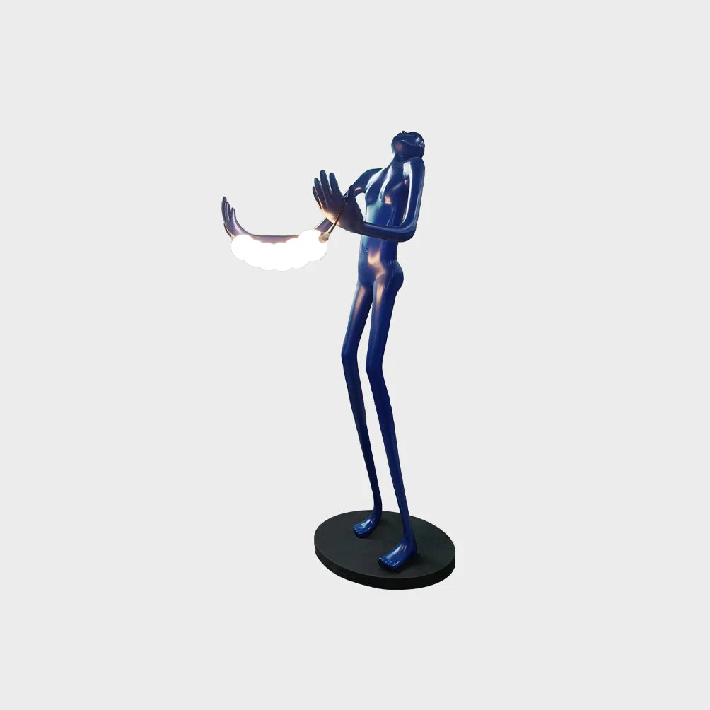 Tilt Head Human Sculpture Floor Lamp