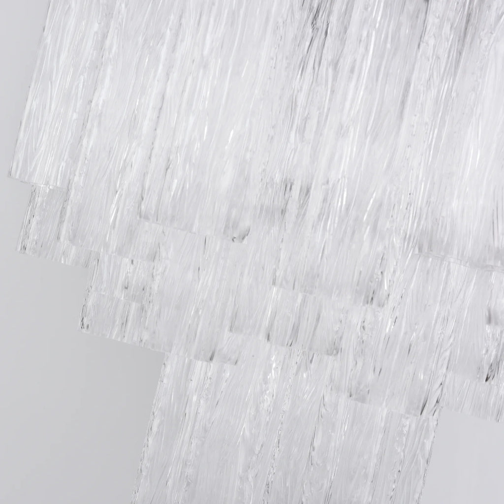 Transparent Murano Glass Tube Chandelier
