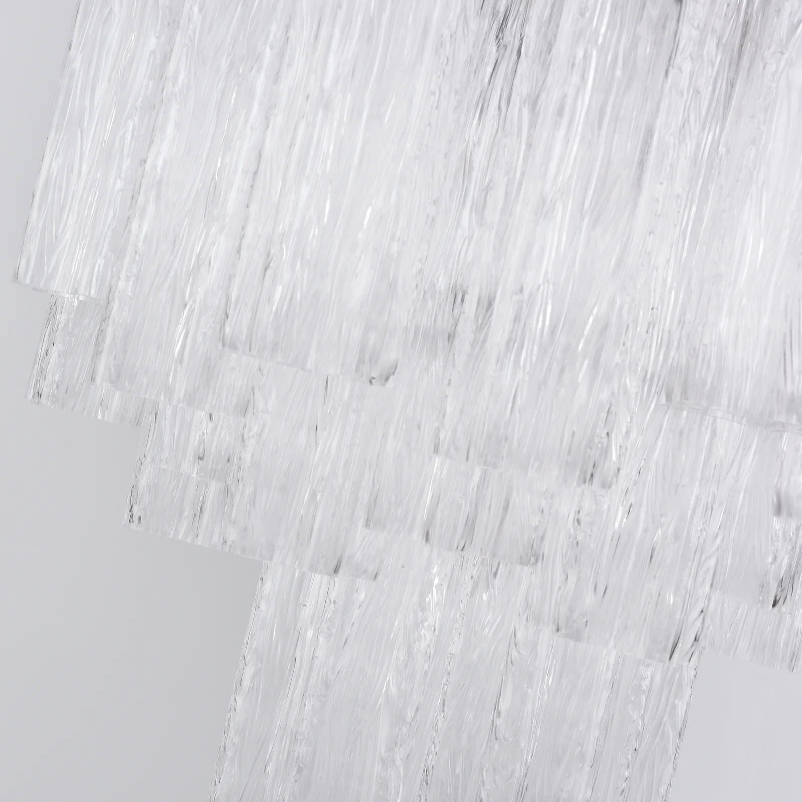 Transparent Murano Glass Tube Chandelier