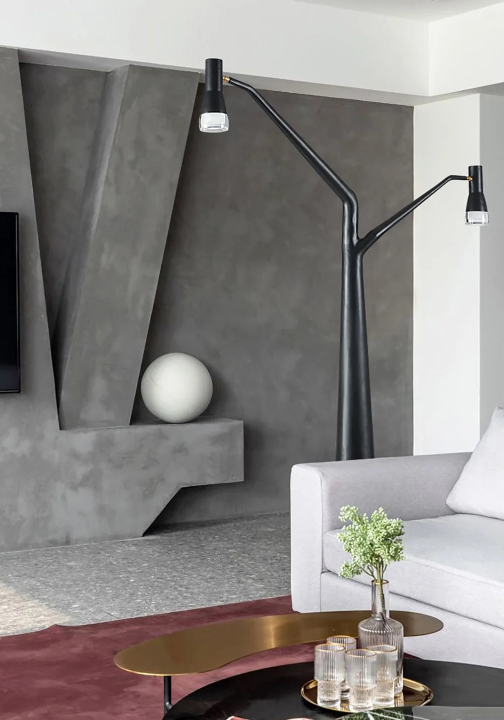 Tree Shape Sculpture Floor Lamp