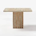 Troia Light Solid Travertine Coffee Table Special Design Honed (W)13" (L)21" (H)16"