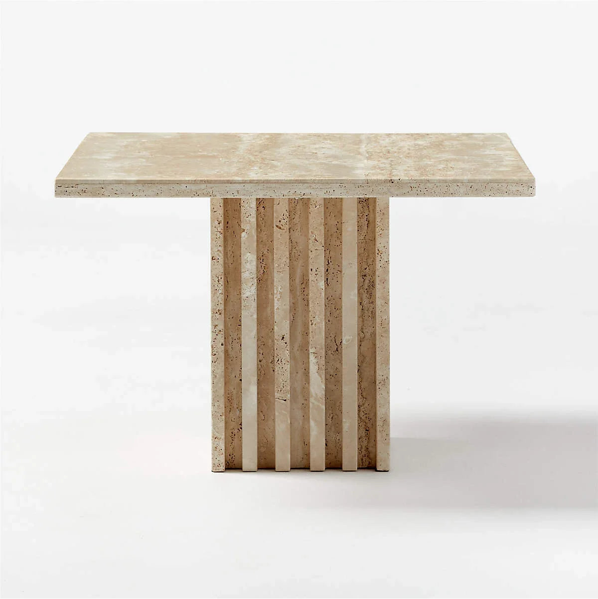Troia Light Solid Travertine Coffee Table Special Design Honed (W)13" (L)21" (H)16"