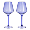 Saint Tropez Acrylic Stemmed Wine Glassware, Set of 2