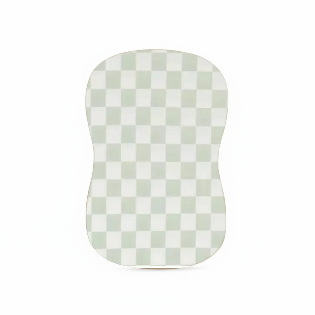 Green White Checkered Baby Lounger Cover