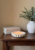 Fluted Marbled Candle Bowl