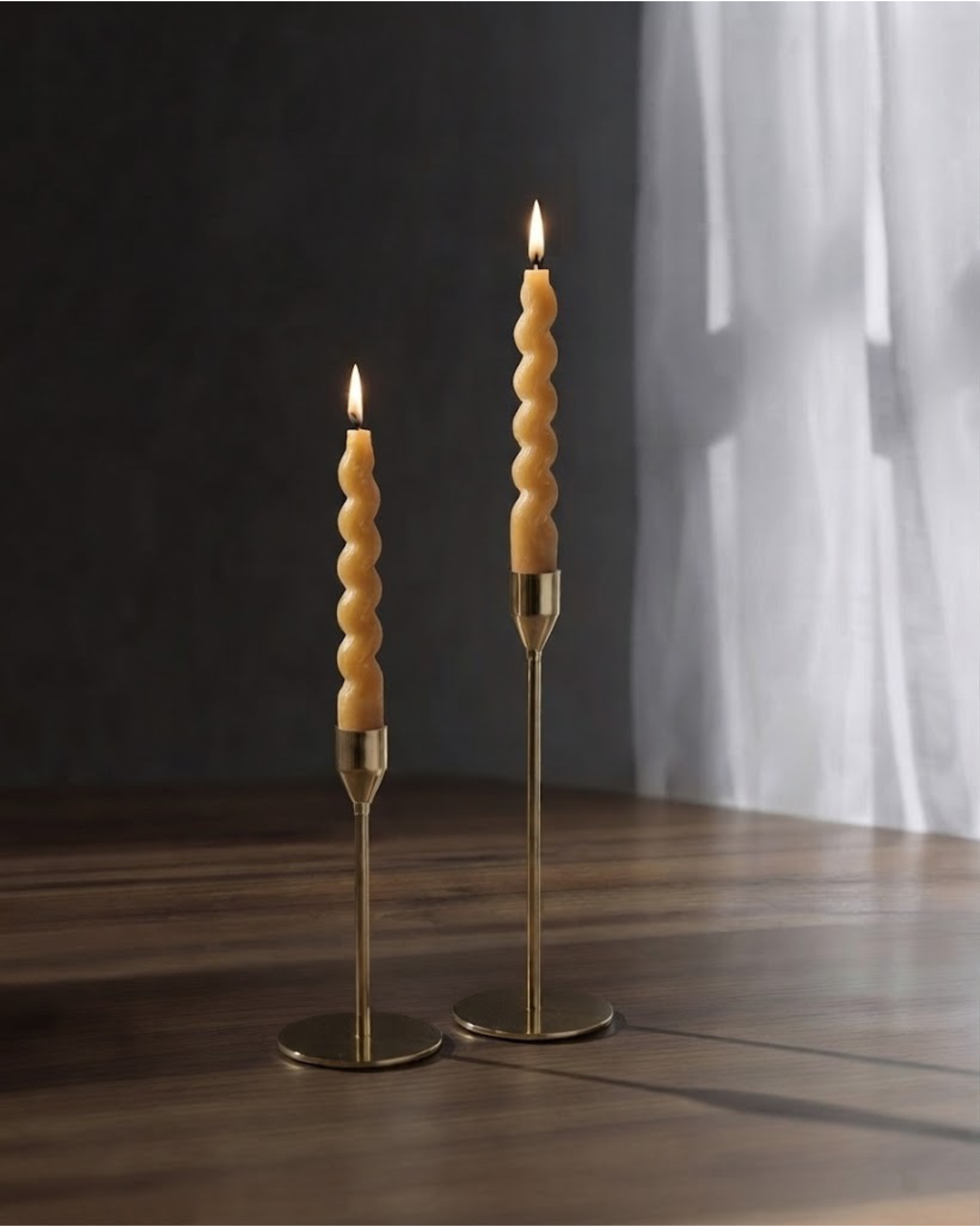 Swirl Taper Candles — Set of 2