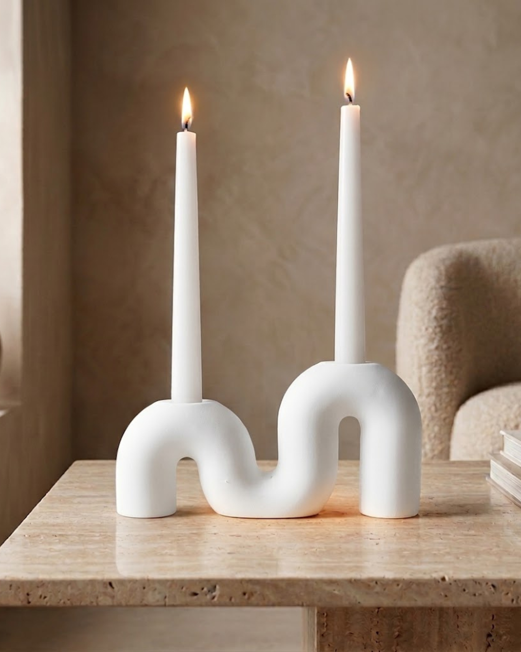 Nordic Double-Taper Candle Holder